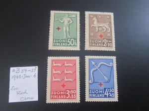 Finland 1943 Sc B54-7 Red Cross set MH