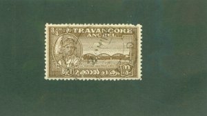 TRAVANCORE -INDIAN STATE 44 USED BIN $0.50