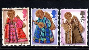 GREAT BRITAIN #680-682 1972 CHRISTMAS F-VF USED b