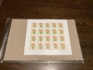 Scott#5900 Flowers Red Tulips 5c sheet Of 20 Stamps-MNH 2024-US-NIP