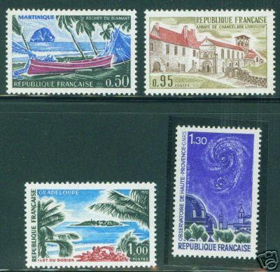 FRANCE Scott 1278-81 MNH** Tourism Stamp Set 1970