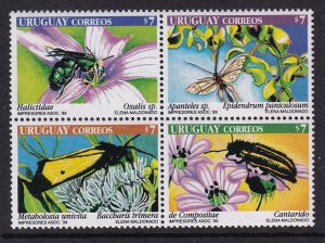 Uruguay 1811 Insects MNH VF