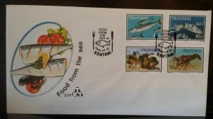 Transkei 1987- 1991 Beadwork Blankets Marine Life Seafood Parasitic Plants FDC 