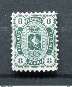 Finland 1875 8p green small thin Sc 19 CV $300 MH 14932