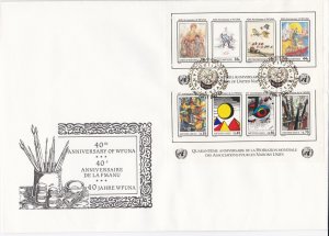 United Nations NY 493, Geneva 150,  40th Anniv. on Large First  Day