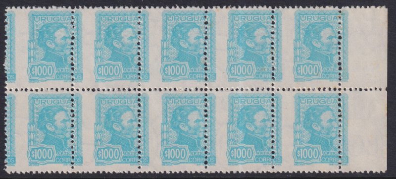 URUGUAY 1974 Gen Jose Artigas 1000p light blue - 34879