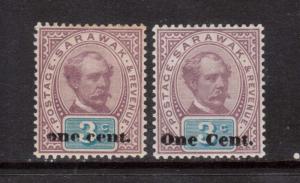 Sarawak #26 & #27 VF Mint Duo