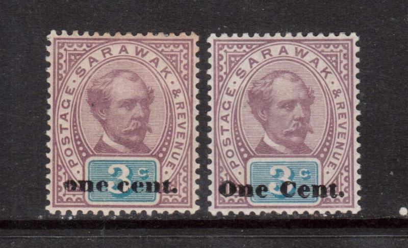 Sarawak #26 & #27 VF Mint Duo