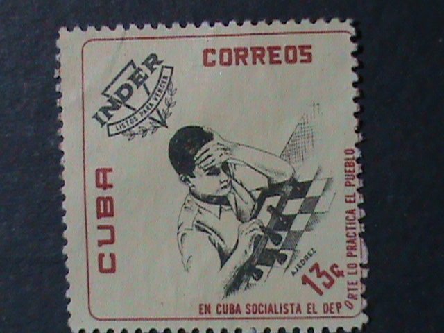 ​CUBA- 1962 SC#741  NATIONAL SPORTS INSTITUTE CHESS GAMES .MINT VF