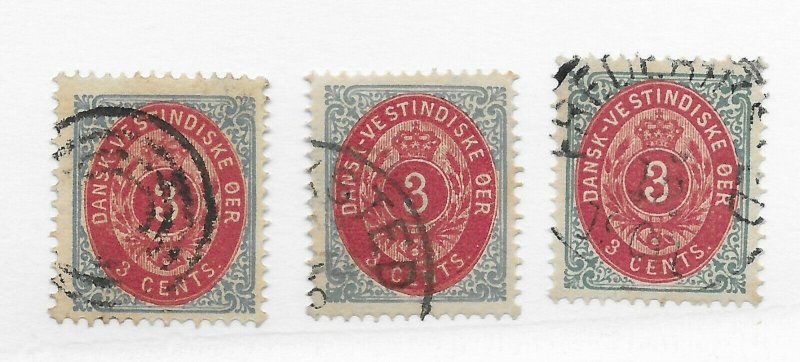 Denmark #6 X3 Stamp CAT VALUE $60.00