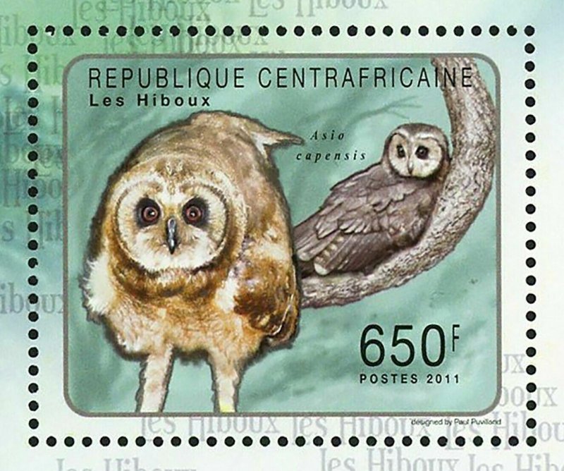 Owls Stamp Asio Madagascariensis Asio Flammeus S/S MNH #3019-3022 