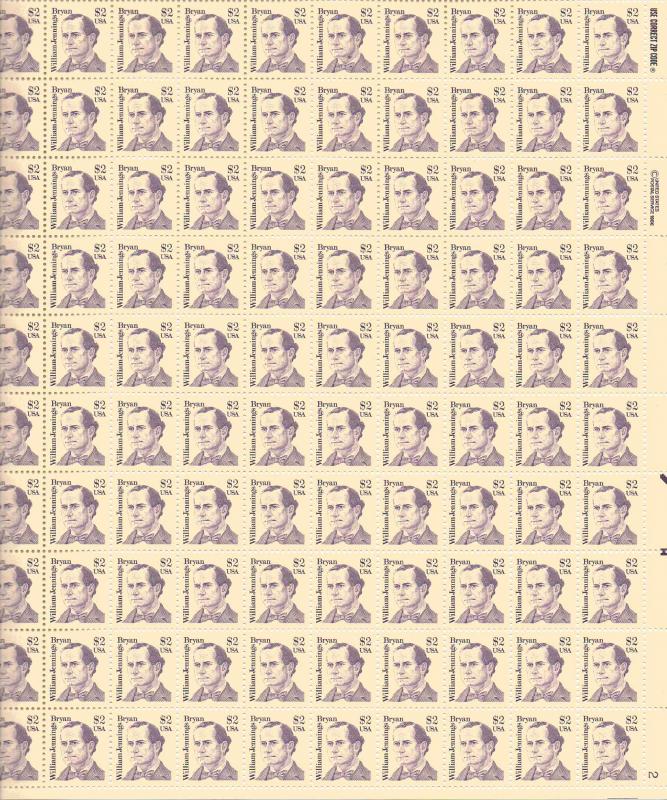 US 2195 - $2 William Jennings Unused