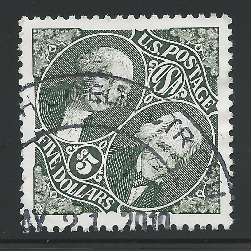 United States Scott #2592 $5 Washington & Jackson Used Stamp