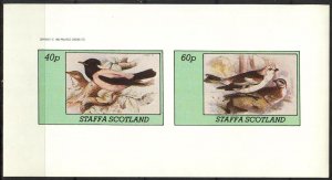 {ST236} Staffa Scotland Birds (3) Sh. of 2 Imperf. MNH Local Cinderella !!