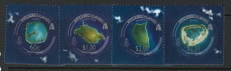 Pitcairn Islands 665-668 MNH! Pictures from Satellite! Complete Set!