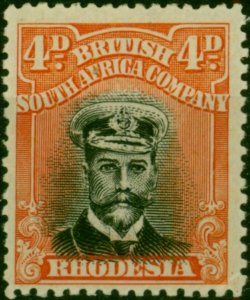 Rhodesia 1918 4d Black & Dull Red SG262 Fine VLMM