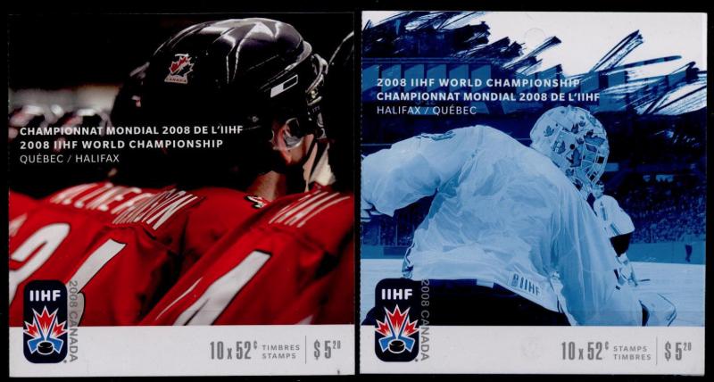 Canada 2265a, 2265ai Booklet BK372,3) MNH IIHF Ice Hockey Championships