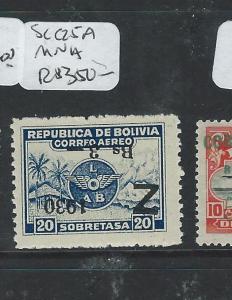 BOLIVIA (P1906B)  A/M  SC C25A VARIETY  INV OVPT MNH