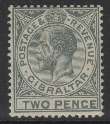 GIBRALTAR SG78 1912 2d GREYISH-SLATE MTD MINT 