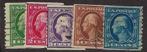 US Scott Complete Set #443-447 Used F-VF