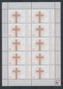 2005 Germany, World Youth Day, 1 Minisheet of 10 values, Joint Issue with Vatica