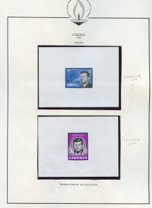 LIBERIA 1964 JOHN F. KENNEDY MEMORIAL PERF & IMPF  SET & S/S & DELUX S/S MINT NH