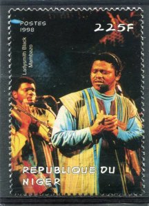 Niger 1998 AFRICAN MUSICIAN Mambazo & Ismael Lo 1 Stamp Perforated Mint (NH)