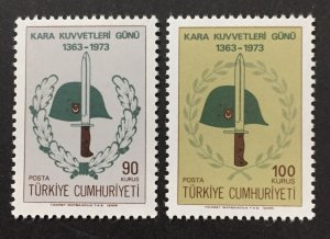 Turkey 1973 #1939-40, Army Day, MNH.