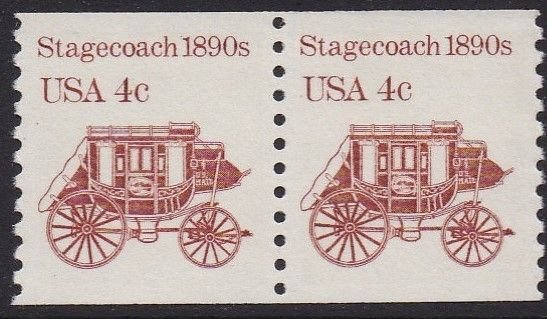 2228 Stagecoach Coil Pair MNH