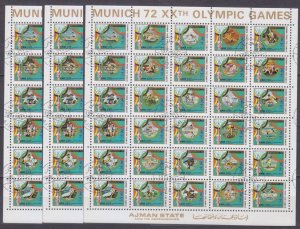 1972 Ajman 1605-1634ZBx3 used 1972 Olympic Games in Munich 75,00 €