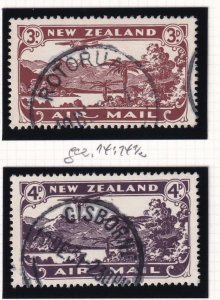 NEW ZEALAND # C1-C3 VF-SON DIFFERENT TOWN CANCELLED AIRMAIL'S CAT VAL $77.50