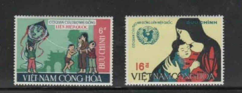 VIET NAM #337-338 1968 UNICEF EMBLEM & CHILDREN MINT VF NH O.G