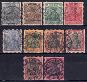 Germany #52-61  CV $14.50