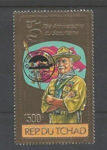 1983 Chad Scouts BadenPowell gold ovpt World Jamboree