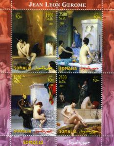 Somalia 2004 JEAN LEON JEROME French Painter Nudes Sheet Perforated Mint (NH)