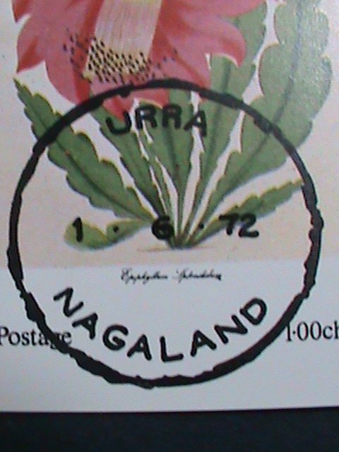 NAGALAND-1972 COLORFUL BEAUTIFUL LOVELY FLOWER -IMPERF:CTO S/S SHEET-VERY FINE