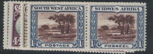 South West Africa SG 76, 78-80 MOG (8fej)