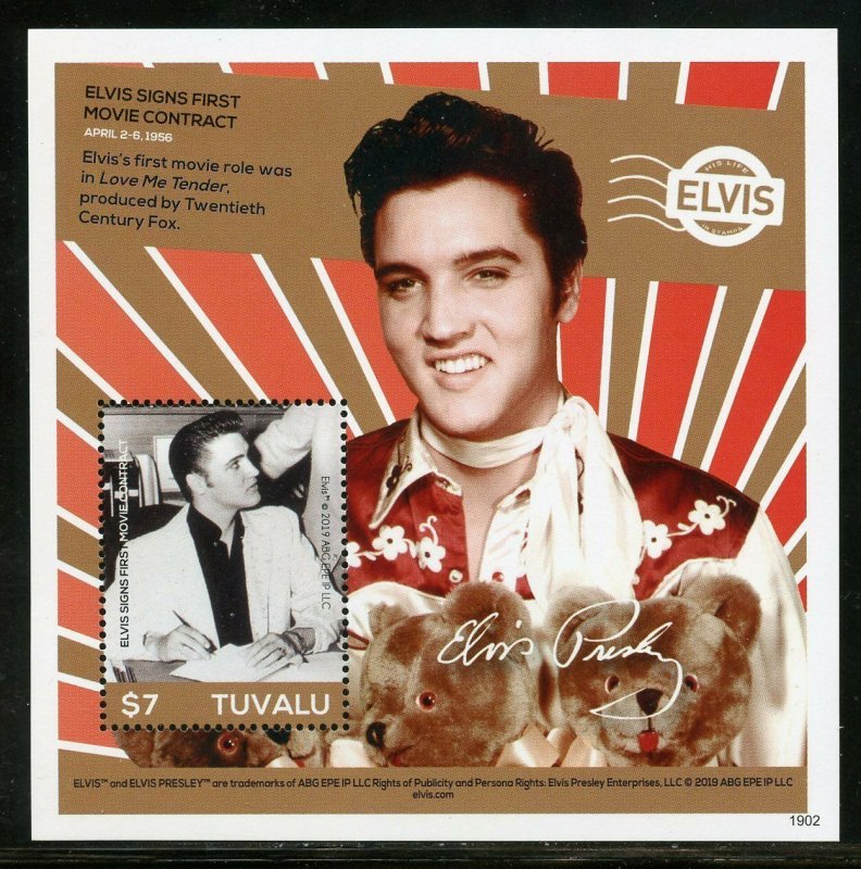 TUVALU 2019  ELVIS PRESLEY SOUVENIR SHEET I  MINT NEVER HINGED