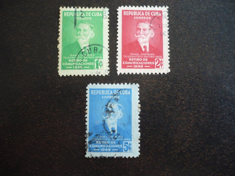 Stamps - Cuba - Scott# 438-440 - Used Set of 3 Stamps