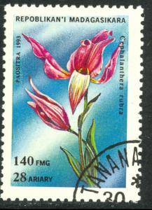 MALAGASY REPUBLIC 1993 140fr ORCHIDS Issue Sc 1275 VF CTO USED