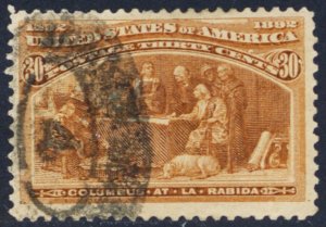 239, Used VF 30¢ Columbian * Stuart Katz