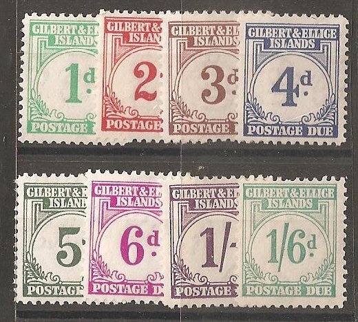 Gilbert and Ellice Island  SC  J1-8  Mint Lightly Hinged/MNH