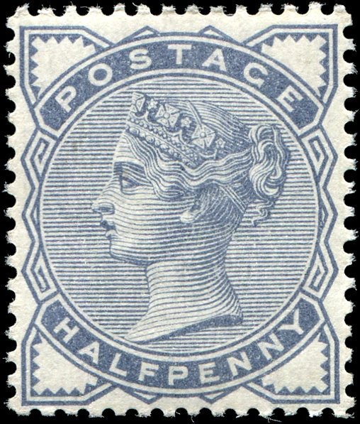 Great Britain - Scott #98 - 1884 QV 1/2d Slate Blue - MNH