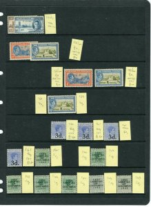 BAHAMAS; 1938-40s early GVI issues useful small Mint STOCK LOT