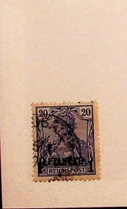 GERMAN OFFICES IN TURKEY Sc 15 USED ISSUE OF 1900 - 1p ON 20pf - lot1