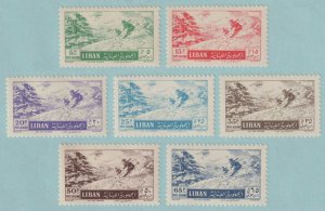 LEBANON C200 - C206 AIRMAILS  MINT NEVER HINGED OG ** NO FAULTS VERY FINE - R864