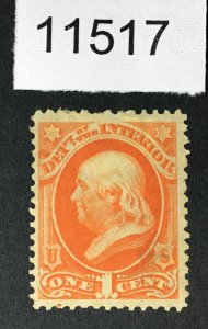 US STAMPS # O15 MINT OG H CAT. $75 LOT #11517