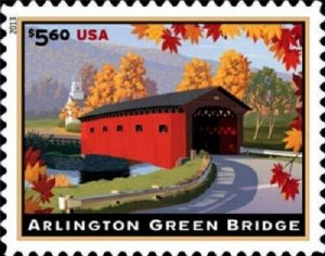 2013 $5.60 Priority Mail: Arlington Green Bridge Scott 4738 Mint NH Single