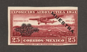 Mexico - Sc# C45 MNH / IMPERF / Muestra (specimen) Ovpt    -    Lot 0623129