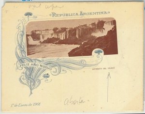 64650 - ARGENTINA - POSTAL HISTORY: POSTAL STATIONERY COVER - WATERFALLS-